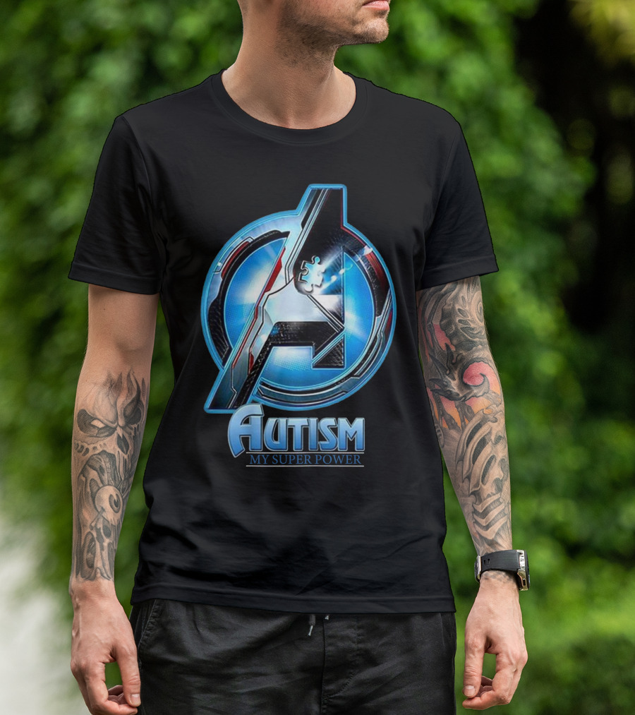 Autism My Super Power Avengers T-Shirt