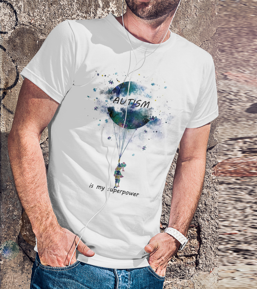 Autism Puzzle Balloon Child Is My Superpower T-Shirt