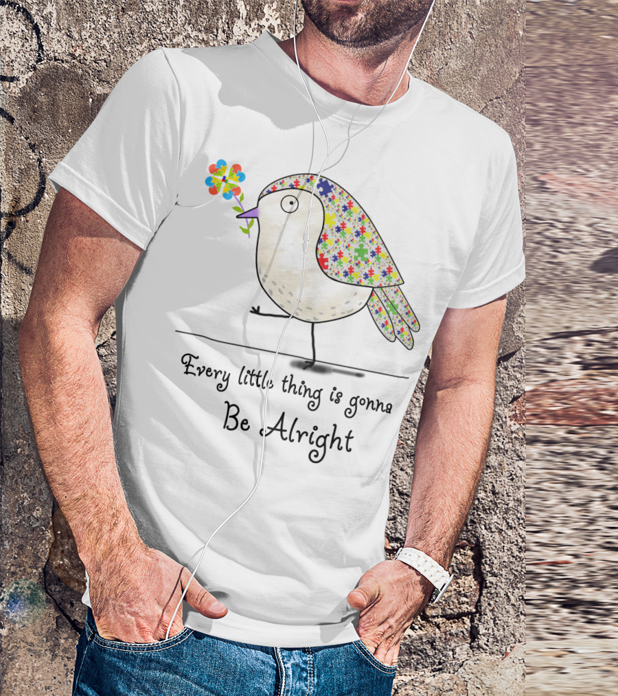 Every Little Thing Is Gonna Be Alright Puzzle Bird T-Shirt