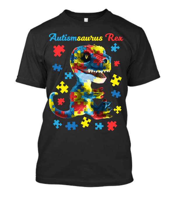 Autismsaurus Rex Dinosaur Puzzle Piece T-Shirt