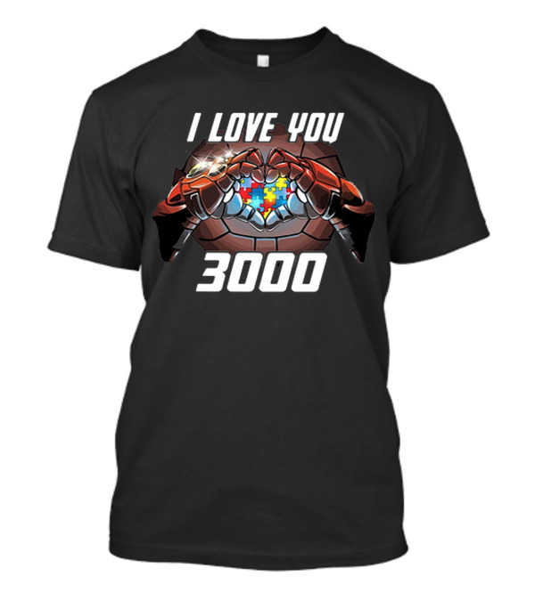 I Love You 3000 Puzzle Heart Autism T-Shirt
