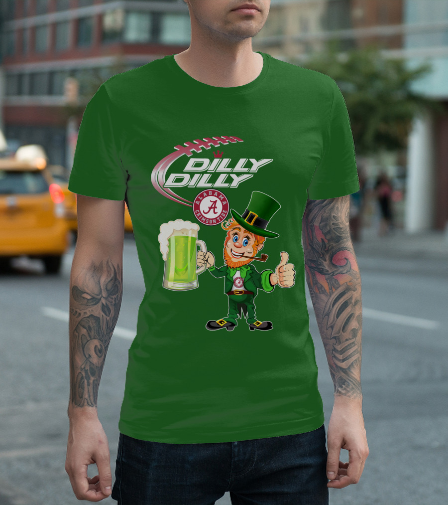 Alabama Crimson Tide Dilly Dilly Football Leprechaun T-Shirt