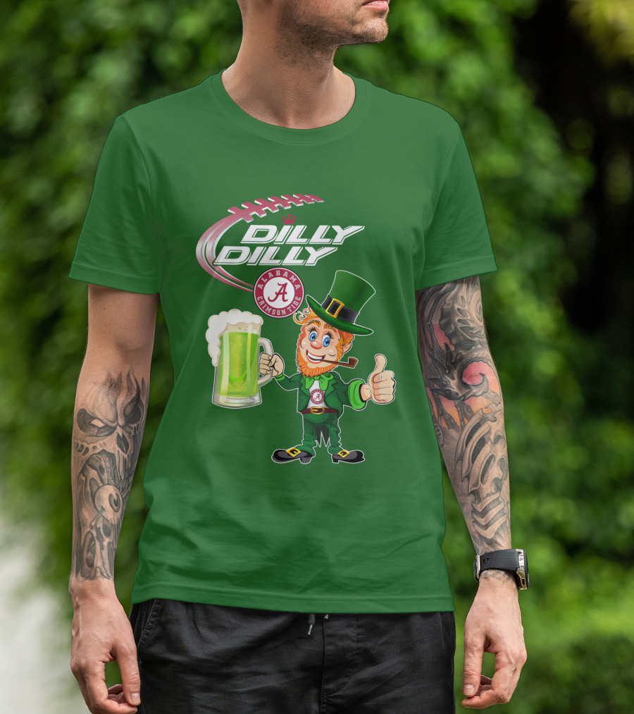 Alabama Crimson Tide Dilly Dilly Football Leprechaun T-Shirt