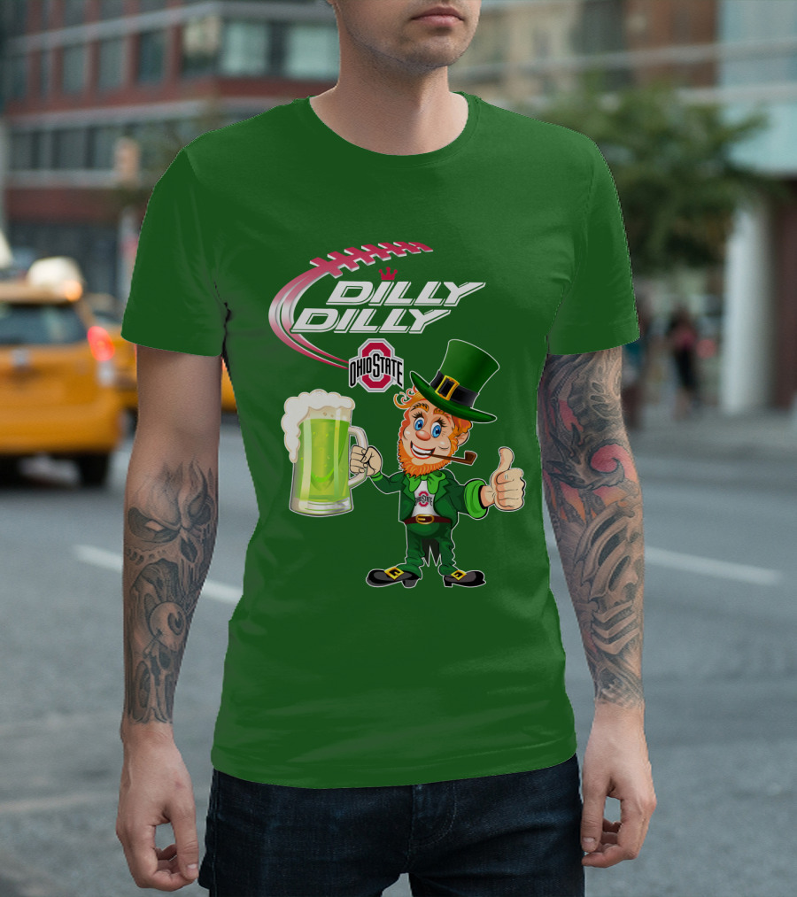 Ohio State Dilly Dilly Leprechaun Football T-Shirt