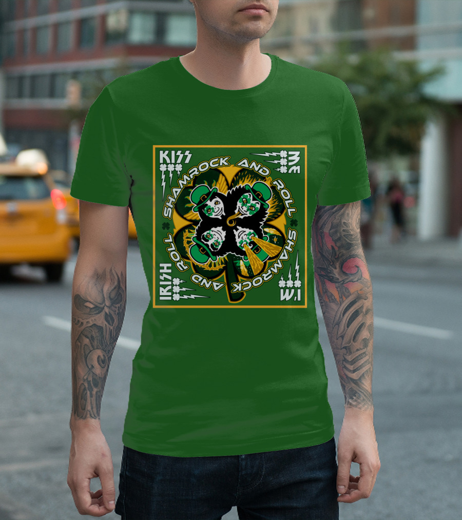 Kiss Irish Shamrock and Roll T-Shirt