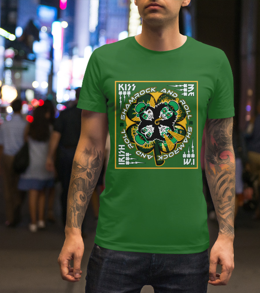 Kiss Irish Shamrock And Roll T-Shirt