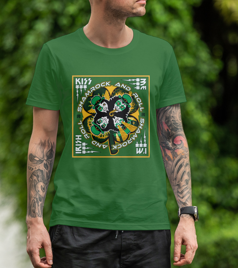 Kiss Irish Shamrock And Roll T-Shirt