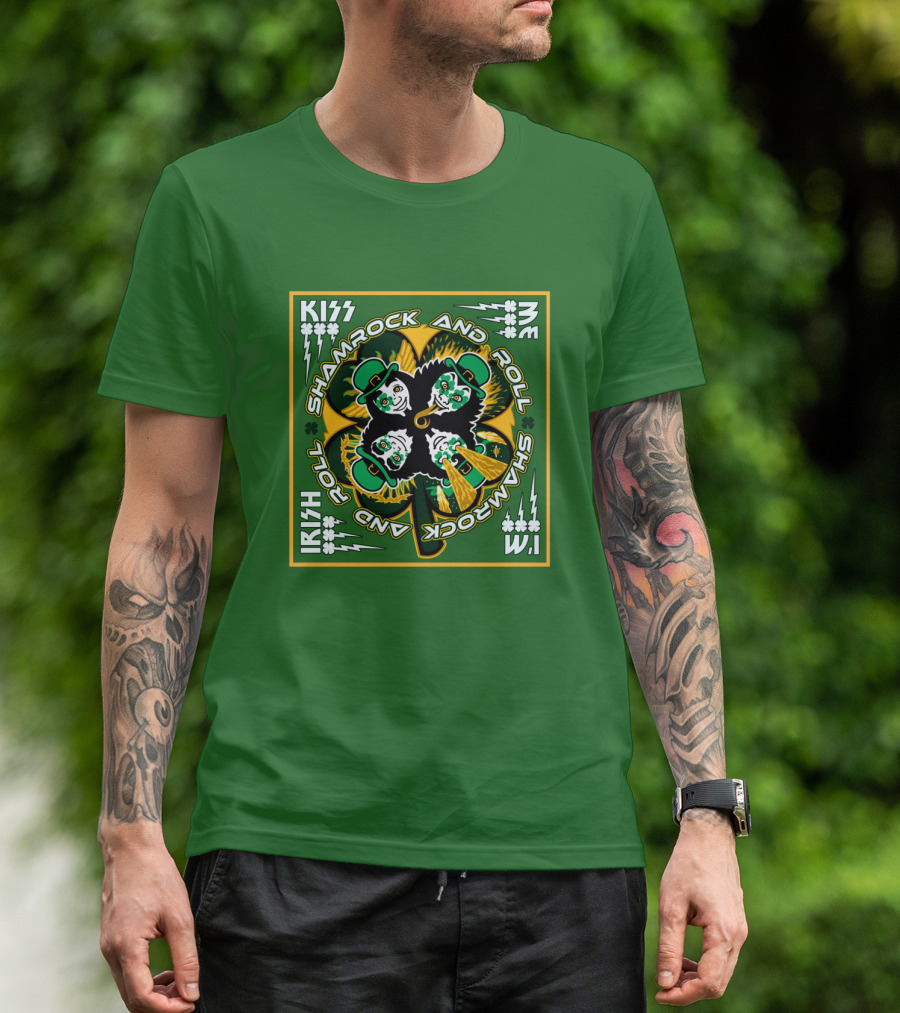 KISS Shamrock And Roll Irish T-Shirt
