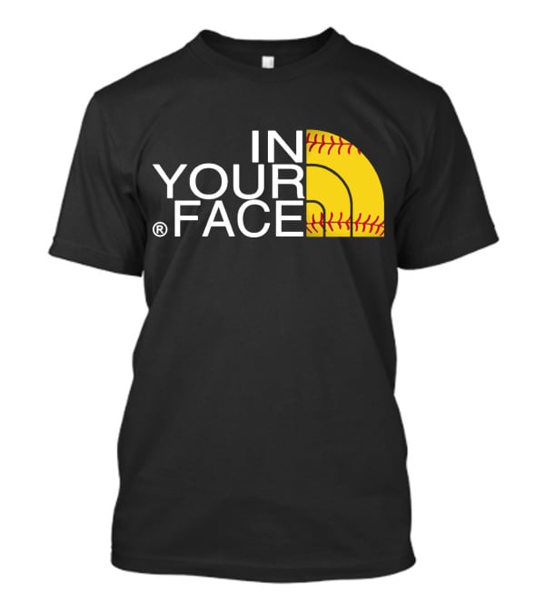 IN YOUR FACE Baseball Stitch T-Shirt