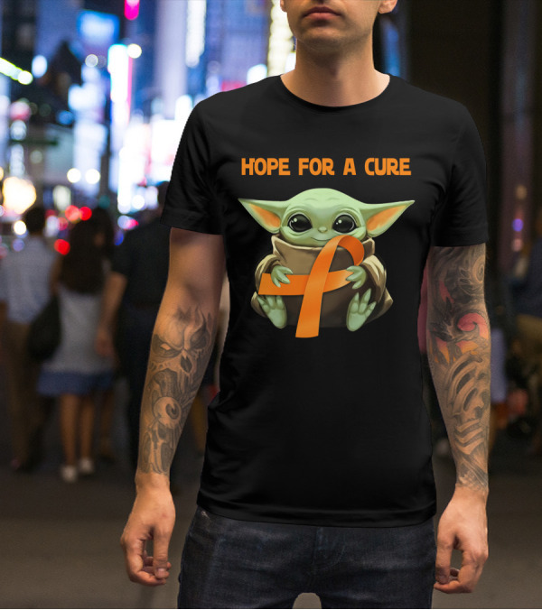 Hope For A Cure Baby Yoda Orange Awareness T-Shirt