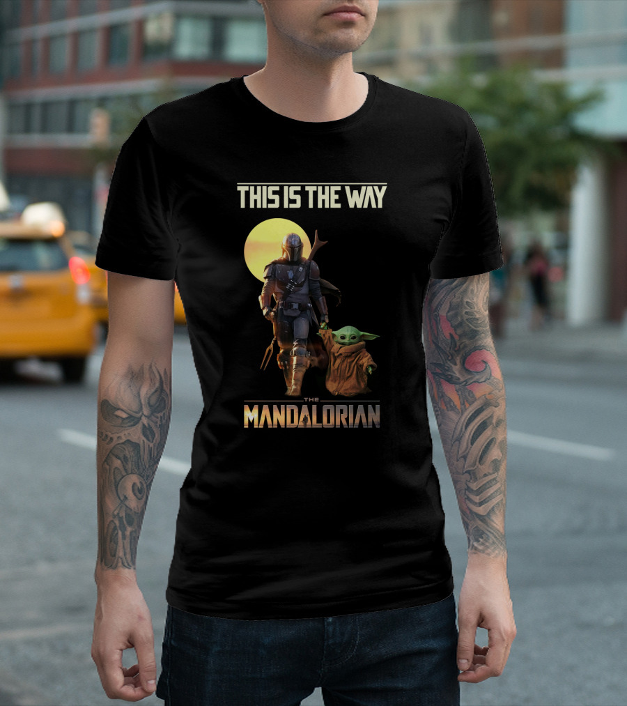 This Is The Way The Mandalorian Warrior and Baby Yoda T-Shirt