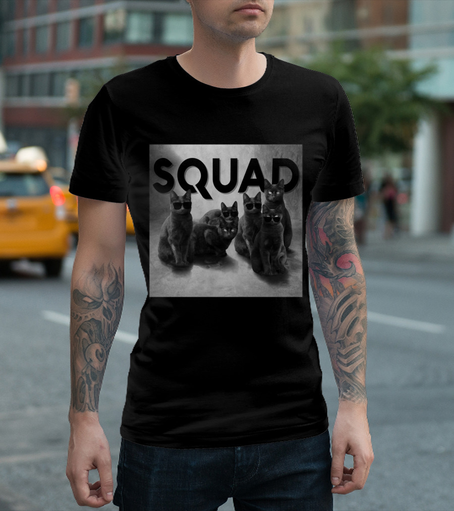 Cat Squad Sunglasses Cool Cats T-Shirt