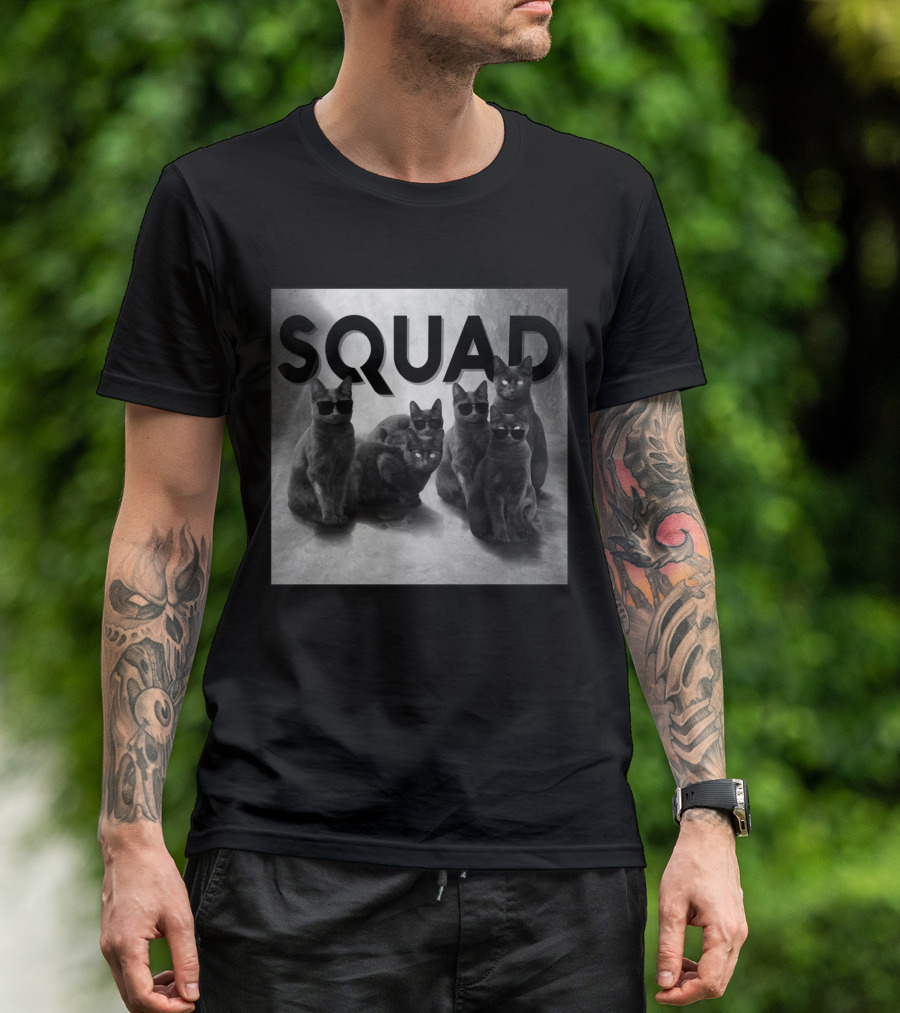 Cat Squad Sunglasses Cool Cats T-Shirt