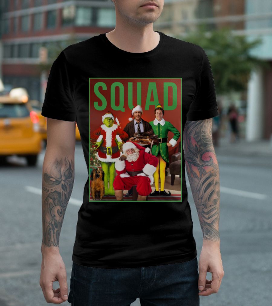 SQUAD Santa Grinch Elf Christmas Vacation T-Shirt