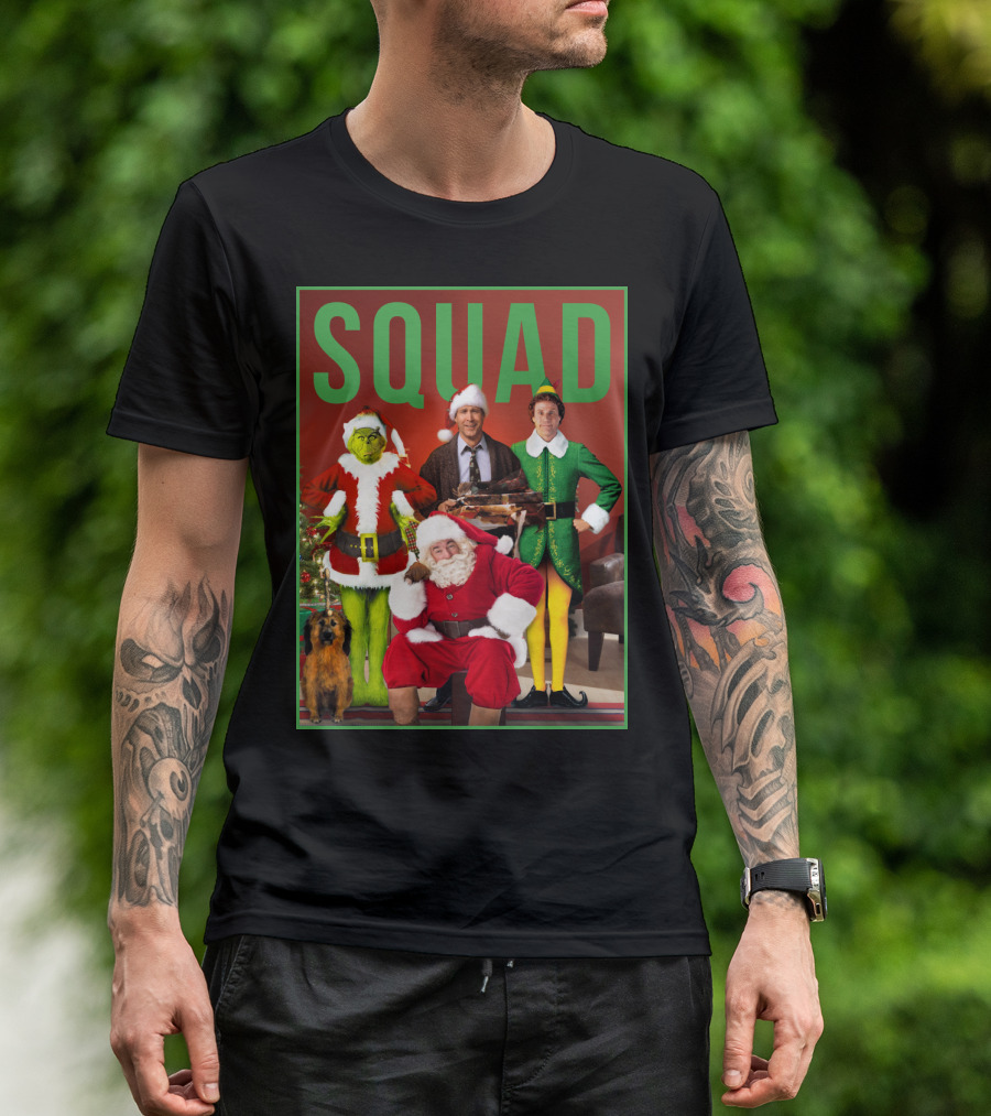 SQUAD Santa Grinch Elf Christmas Vacation T-Shirt