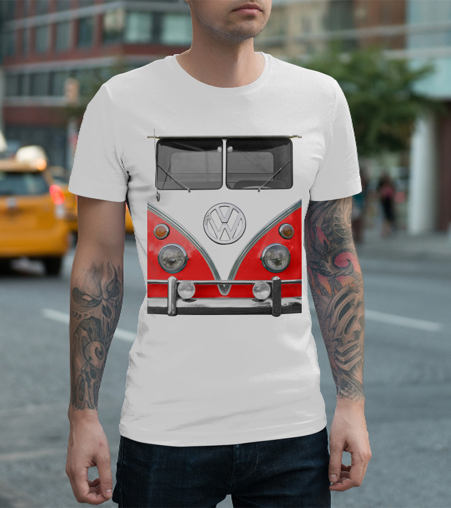 Volkswagen Camper Van Front Red and White Classic T-Shirt