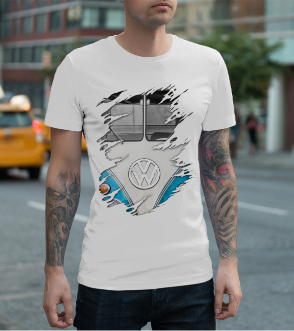 Volkswagen Torn Van Front View T-Shirt