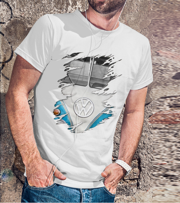 Volkswagen Torn Van Front View T-Shirt