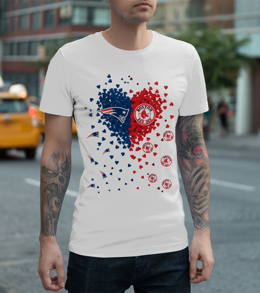 Boston Red Sox Patriot Heart T-Shirt