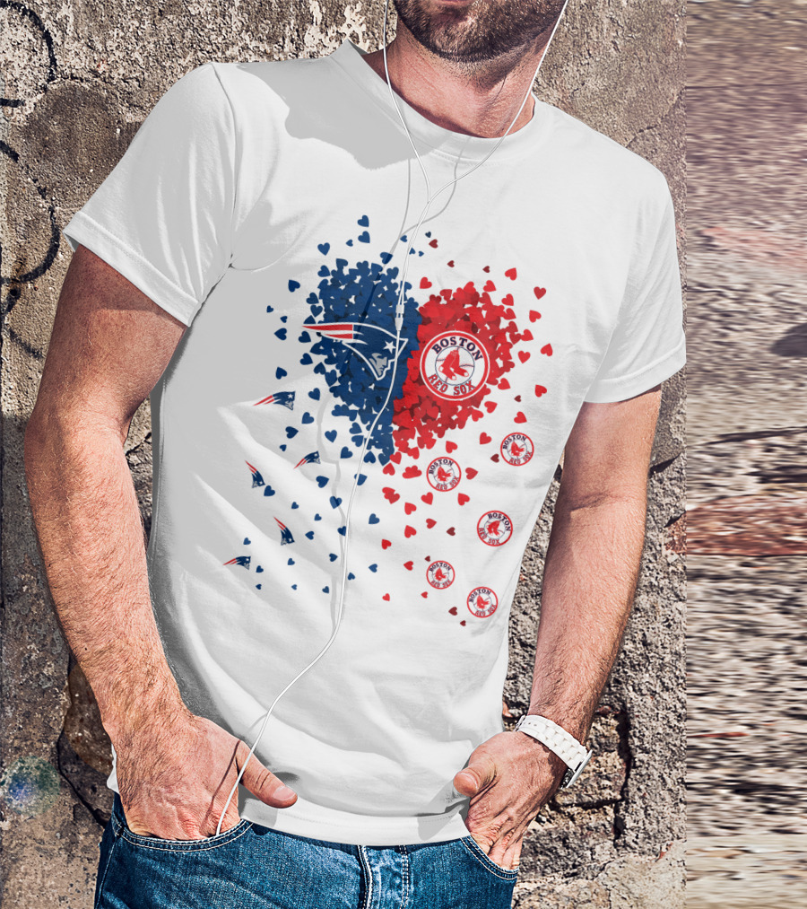 Boston Red Sox Patriot Heart T-Shirt