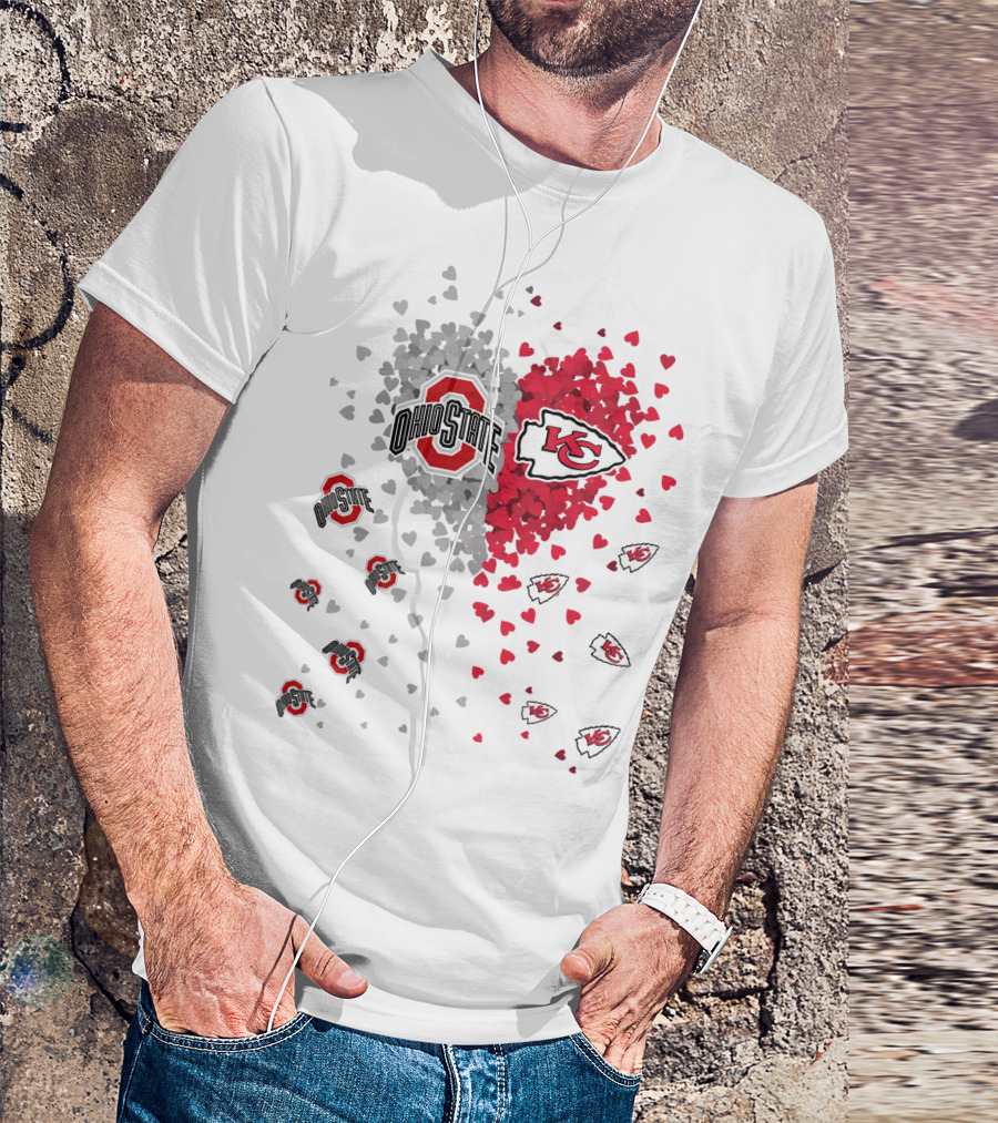 Ohio State Kansas City Chiefs Heart T-Shirt