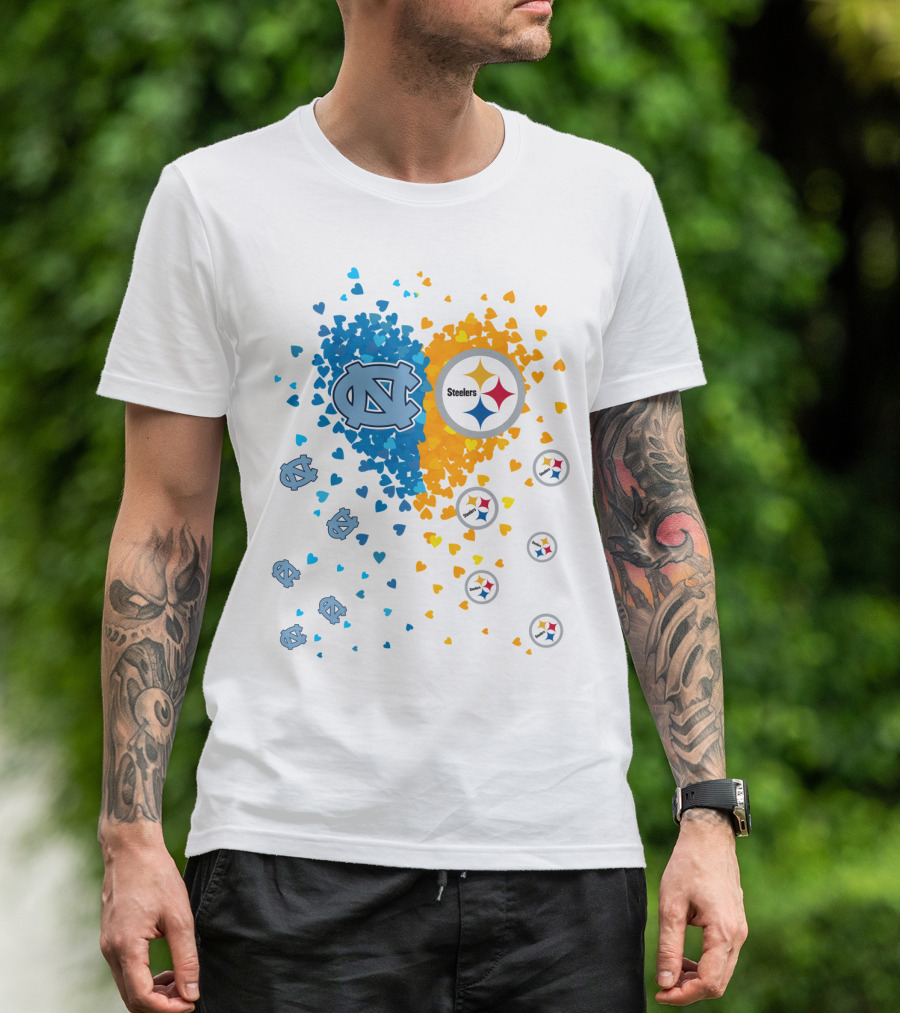 Heart Steelers Tarheels Pittsburgh North Carolina T-Shirt