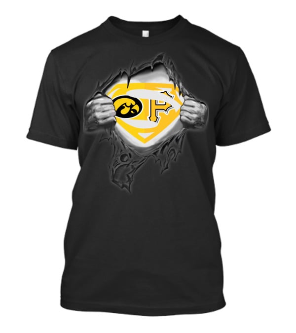 Hawkeyes Pittsburgh Pirates Superman Logo Fusion T-Shirt
