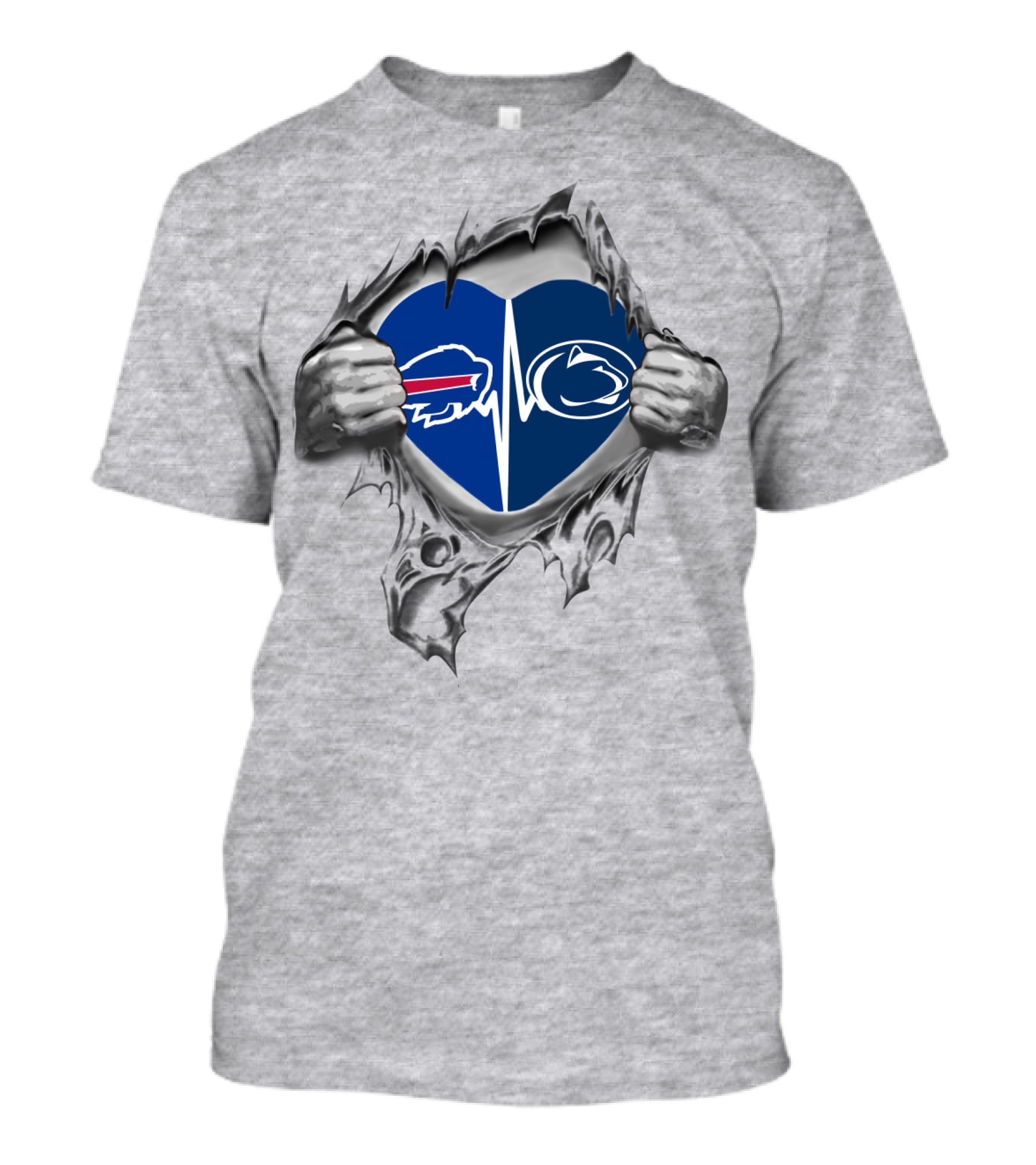 Buffalo Bills Penn State Heartbeat Rip T-Shirt