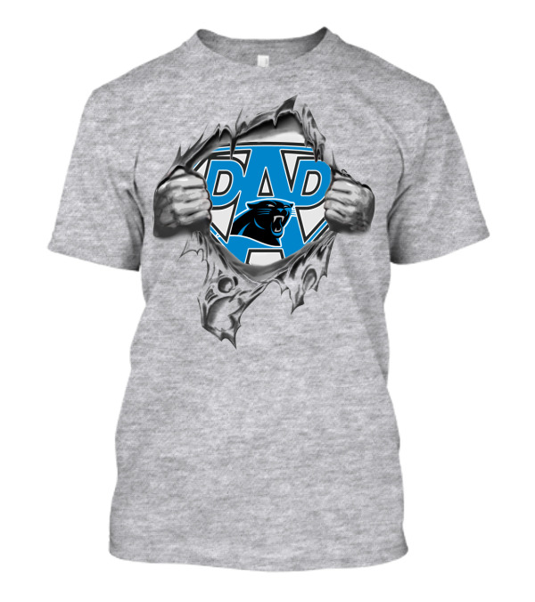 Super Dad Carolina Panthers Logo Superman T-Shirt