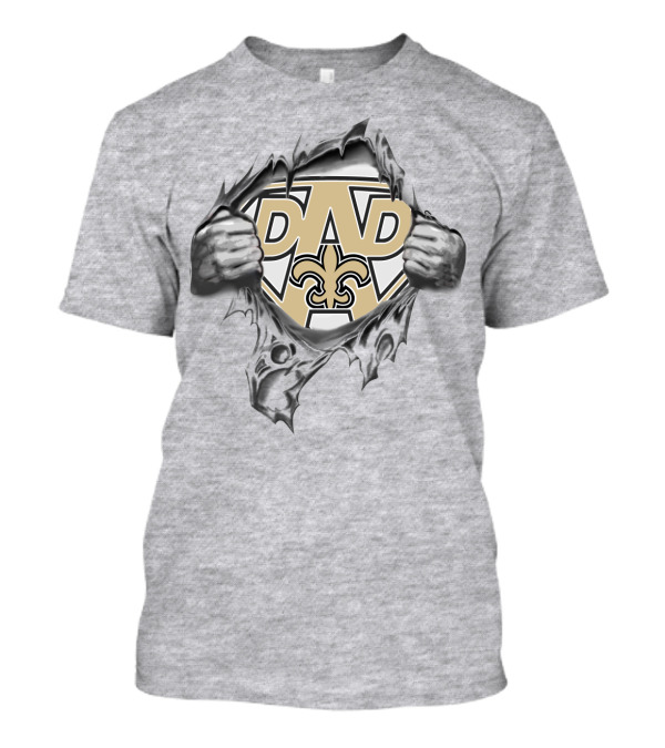 Super Dad New Orleans Saints Fleur De Lis Burst T-Shirt