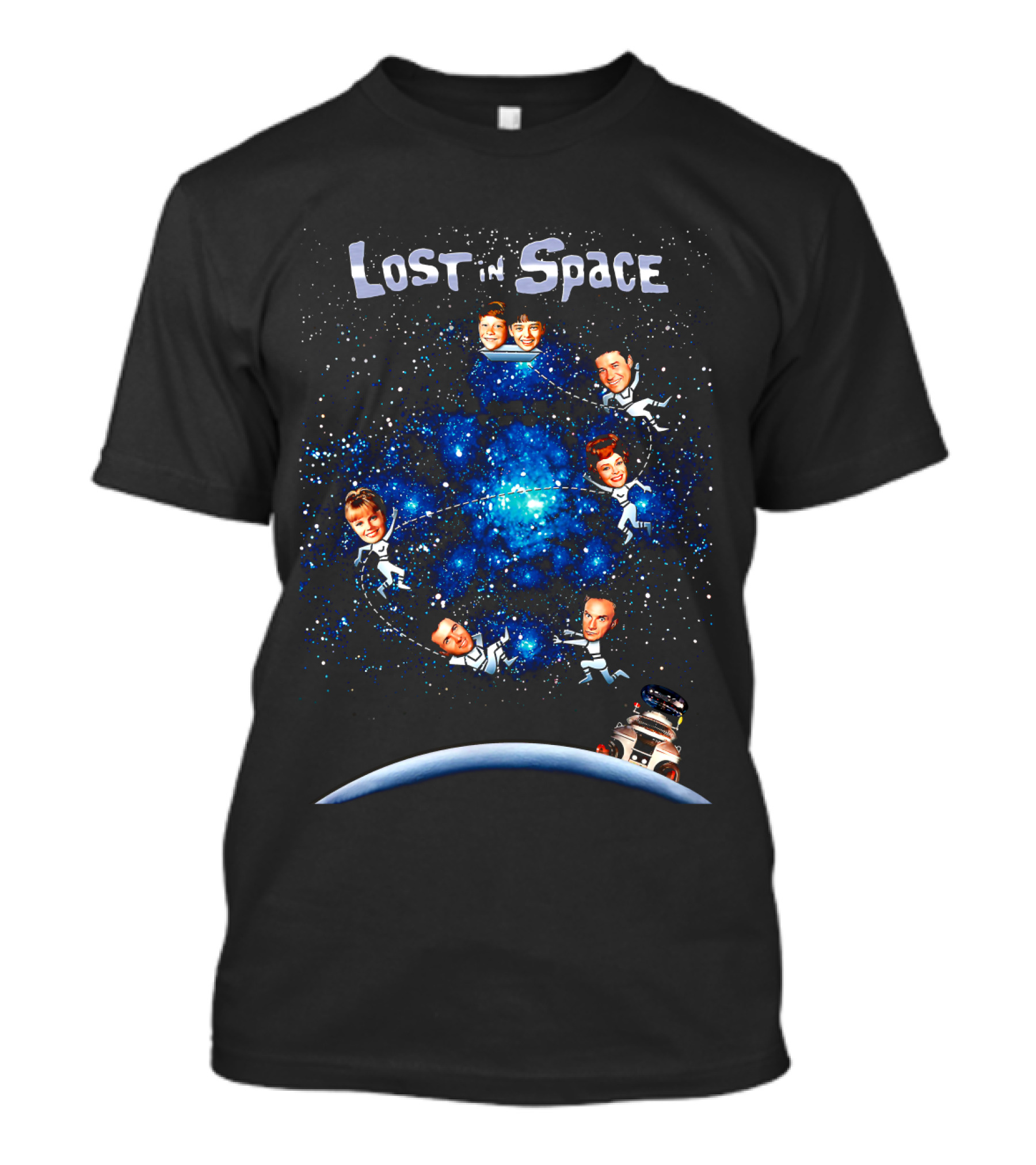 Lost In Space Family Floating Galaxy Adventure T-Shirt