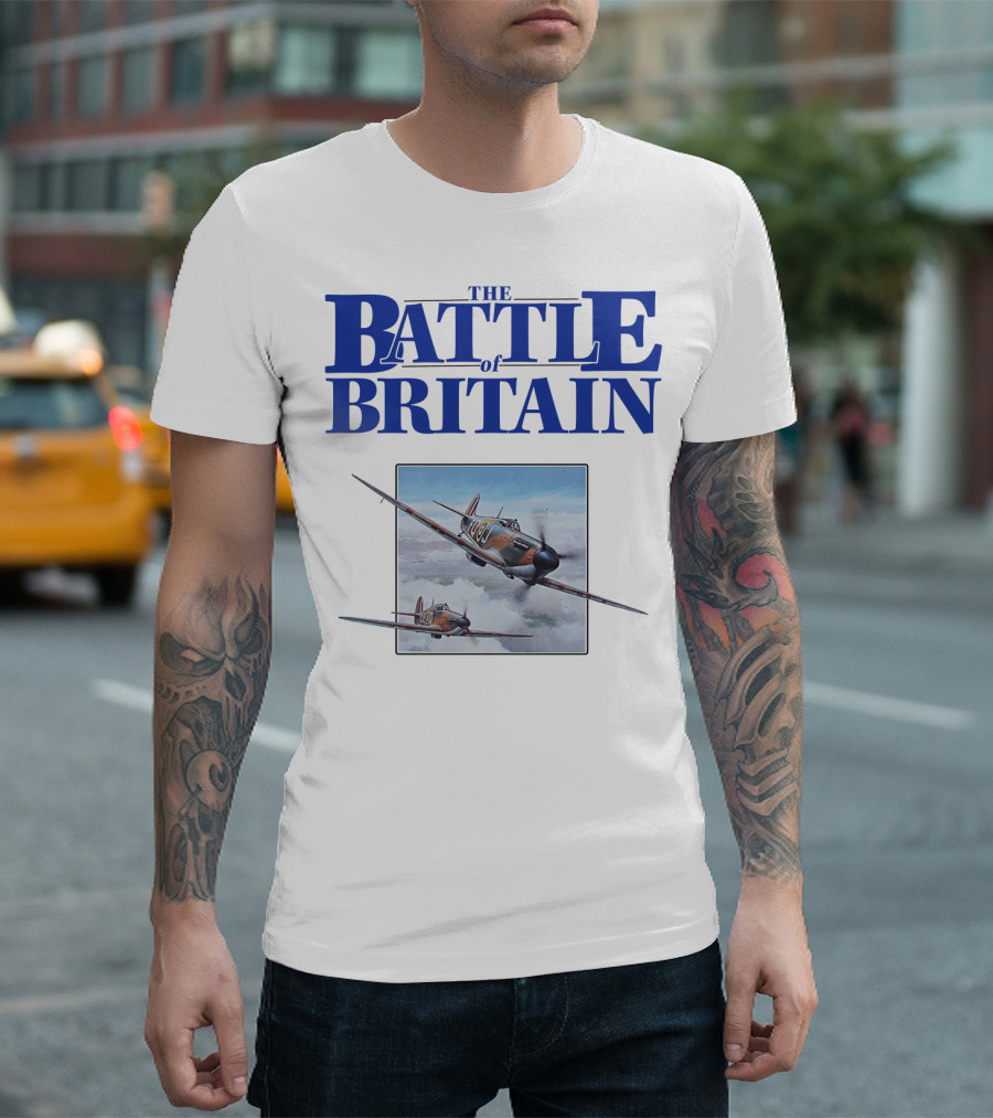 The Battle of Britain Fighter Aircraft Iconic WWII Scene T-Shirt