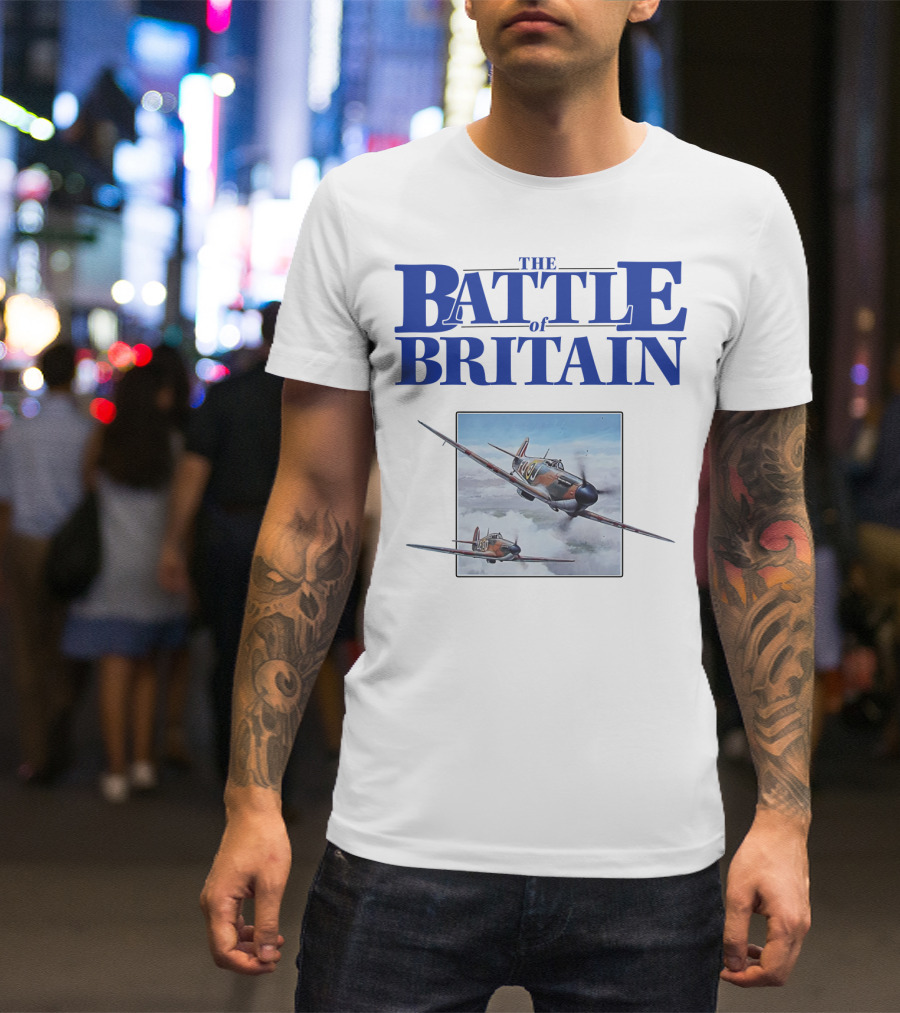 The Battle Of Britain Fighter Aircraft Iconic WWII Scene T-Shirt