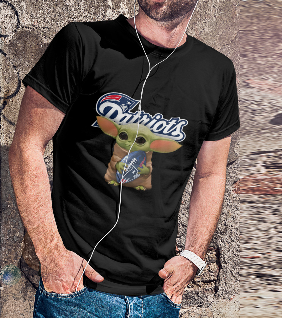 Patriots Football Yoda Grogu Fusion T-Shirt