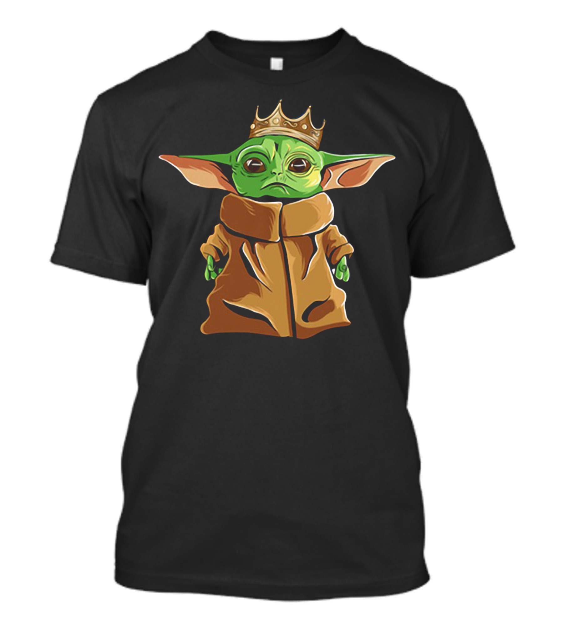 The Mandalorian Baby Yoda King Wearing Crown T-Shirt