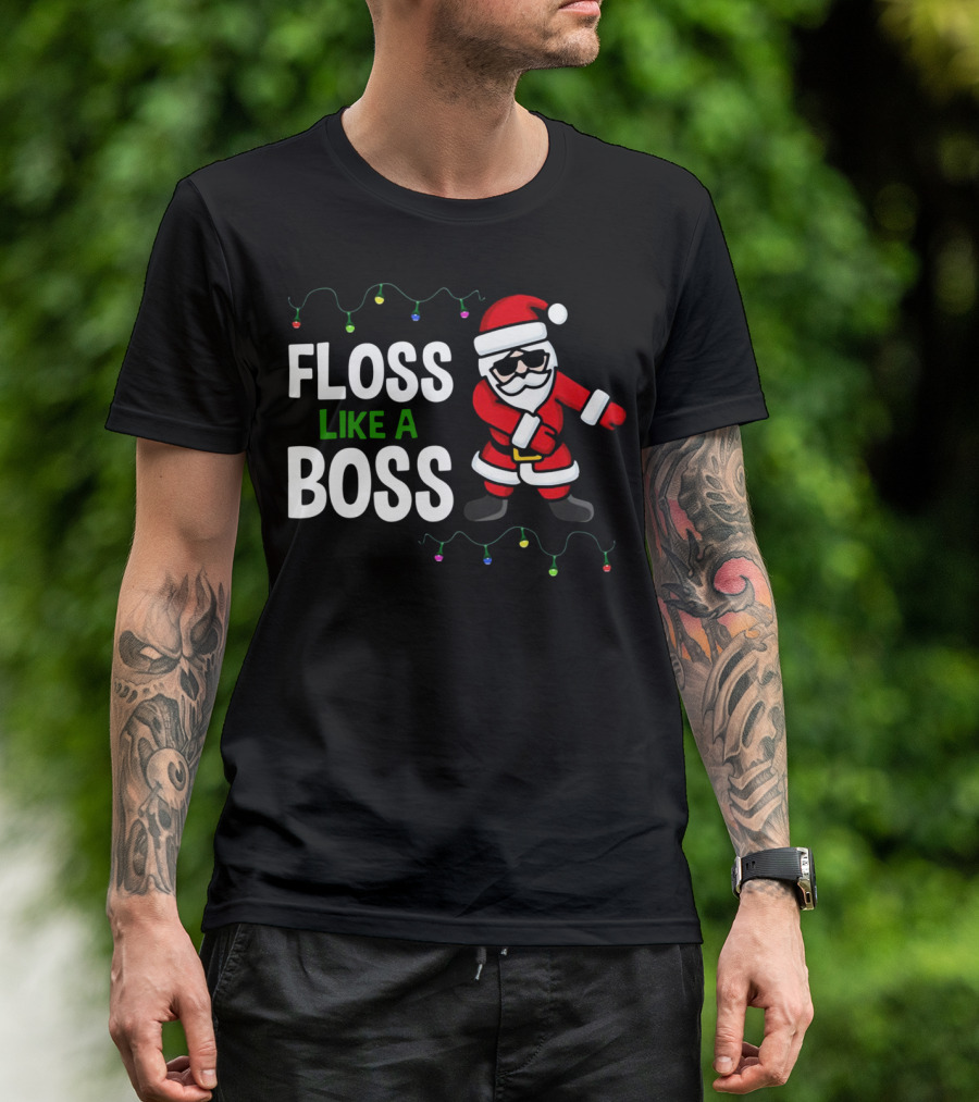 Floss Like A Boss Christmas Dance Santa T-Shirt