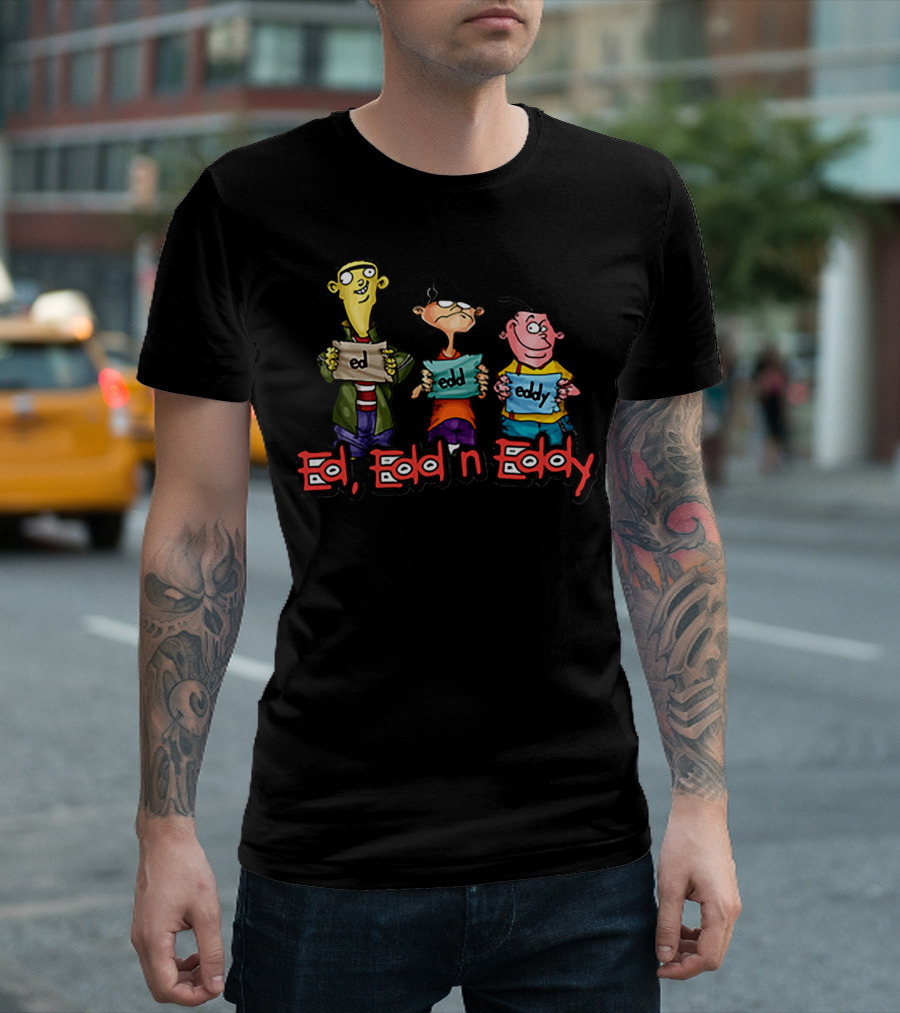 Ed Edd n Eddy Cartoon Characters with Names T-Shirt