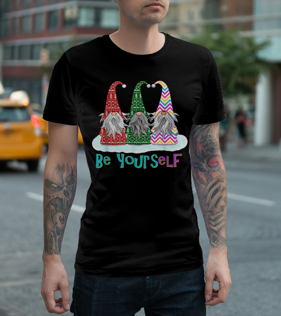 Three Gnomes Be Yourself Elf T-Shirt