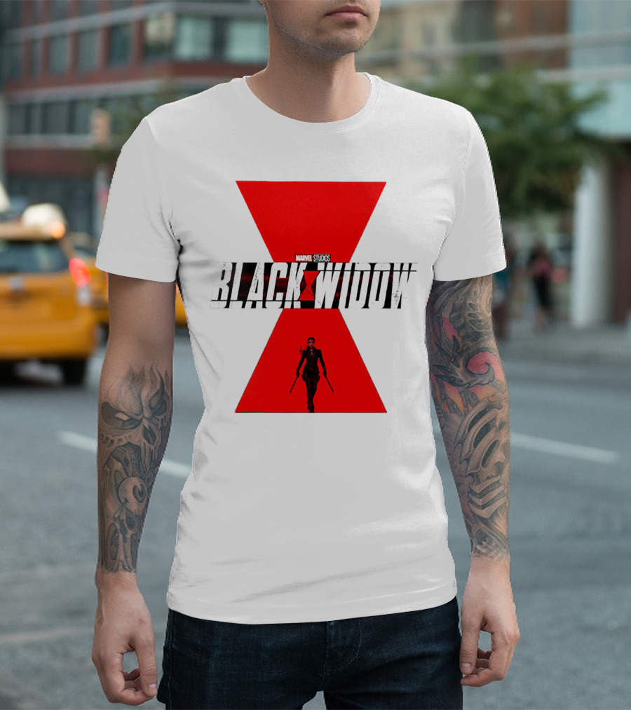 Marvel Studios Black Widow Scarlett Johansson Red Hourglass T-Shirt