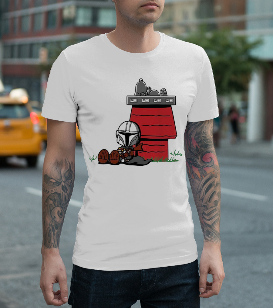The Mandalorian and Snoopy House Crossover T-Shirt