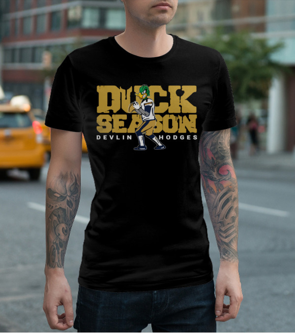 Duck Season Devlin Hodges Quarterback Cartoon Football T-Shirt