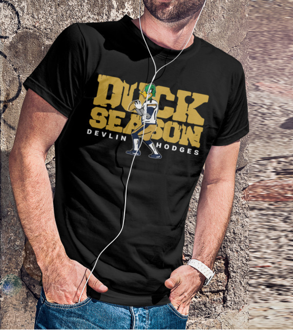 Duck Season Devlin Hodges Quarterback Cartoon Football T-Shirt