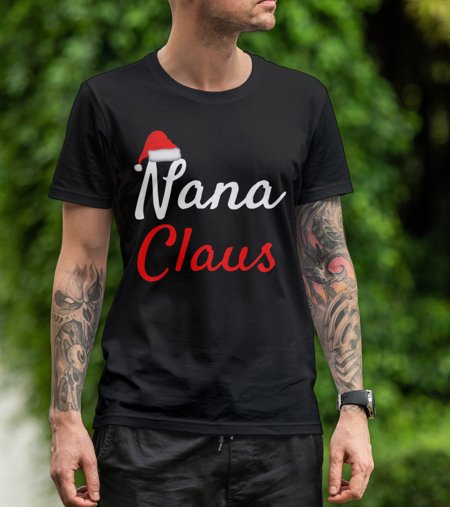 Nana Claus Santa Hat Festive Christmas T-Shirt