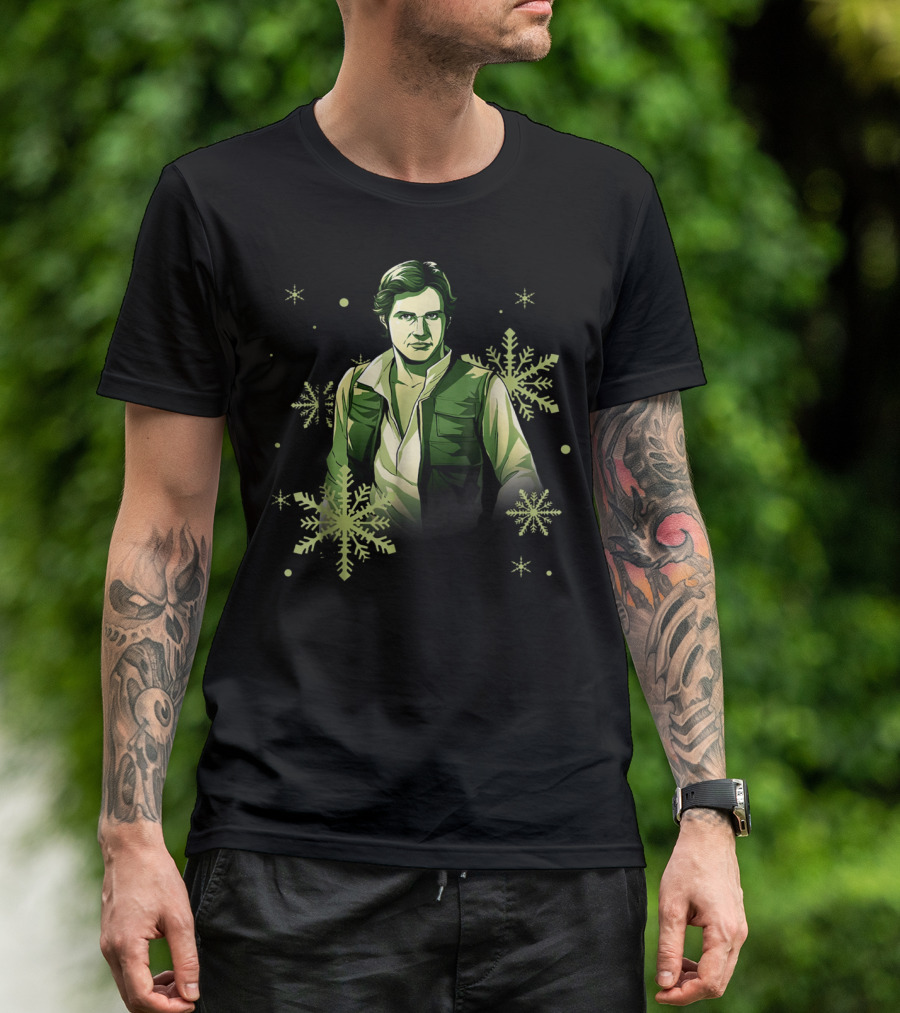 Star Wars Han Solo Christmas Noel Snowflake Fan T-Shirt
