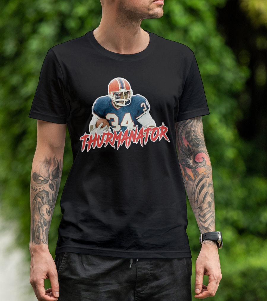 Thurmanator 34 Vintage Football Jersey Memorabilia T-Shirt