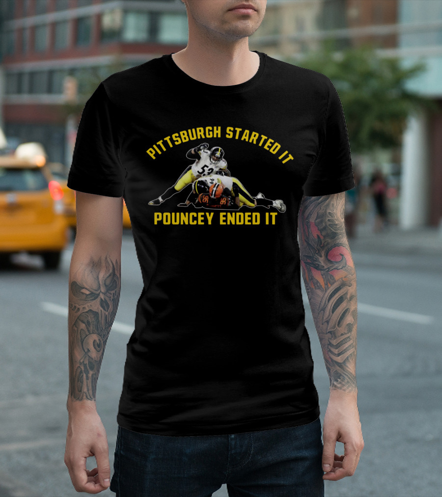 Pittsburgh Started It Pouncey Ended It Football Rivalry Iconic Clash T-Shirt