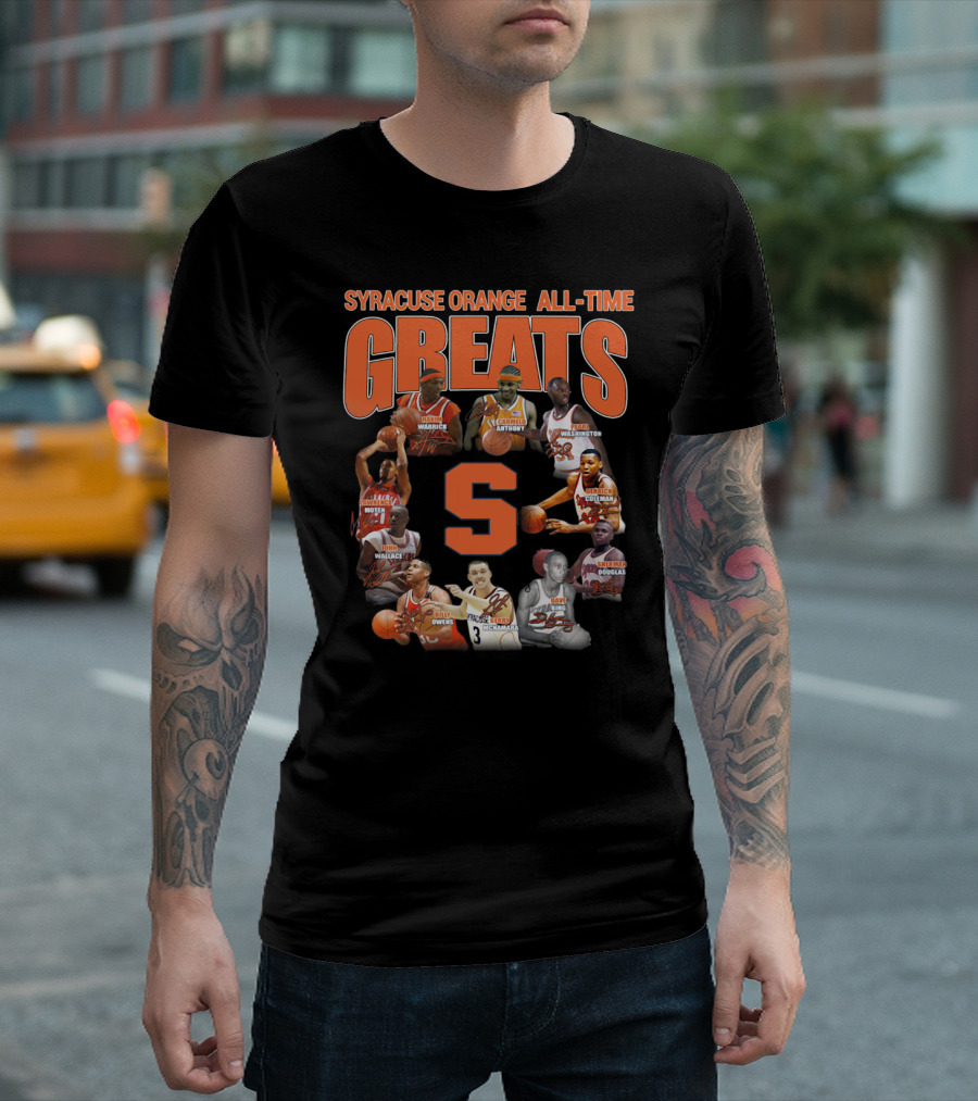 Syracuse Orange All-Time Greats Basketball Legends Featuring Carmelo Anthony and Pearl Washington T-Shirt