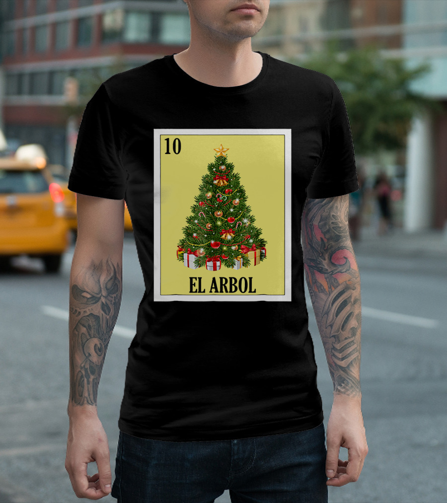 El Arbol Christmas Navidad Lotería Card 10 T-Shirt