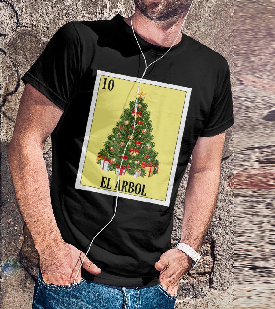 El Arbol Christmas Navidad Lotería Card 10 T-Shirt