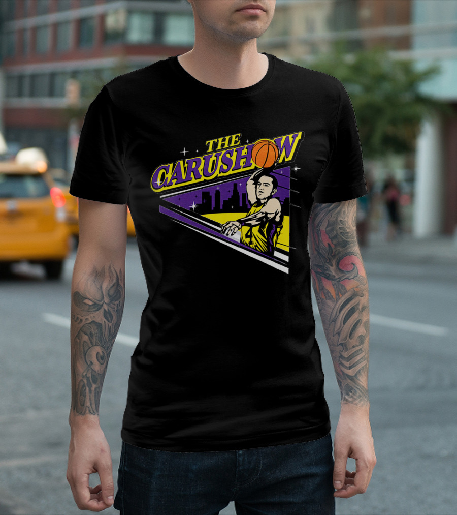 Alex Caruso The Carushow Basketball Los Angeles Skyline T-Shirt